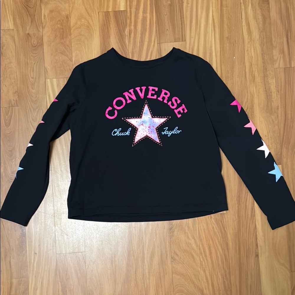 Converse Kids Black Star Long Sleeve Top
